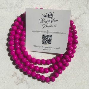 Fuchsia Opaque Beads